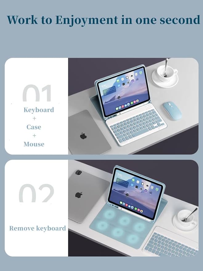 AnMengXinLing Keyboard Case for iPad Air 13 Inch/Pro 12.9 6th/5th/4th Generation - Image 3