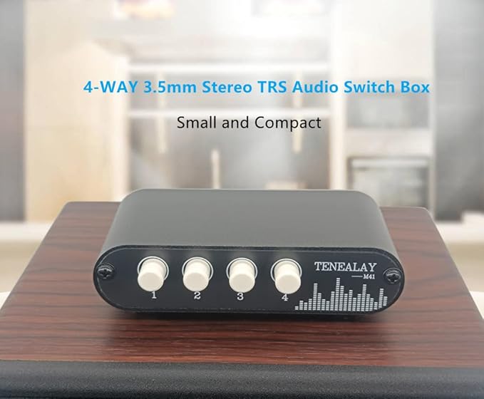 4 in 1 Out / 1 in 4 Out AUX 3.5mm Stereo Audio Input Signal Source Switcher - Image 2