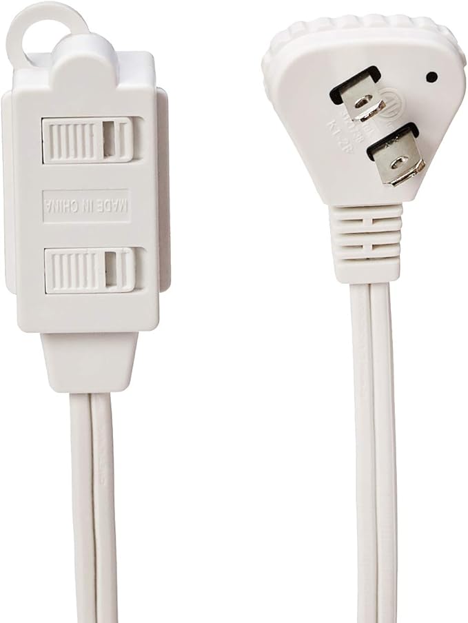Amazon Basics 6 foot 2-Prong Indoor Rectangle Extension Cord Power Strip - Image 2