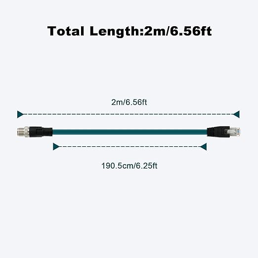 Alvin's Cables M12 X Code 8 Position to RJ45 Ethernet Cable - Image 8