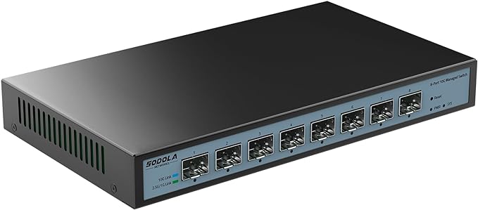 SODOLA 8 Port 10G Web Managed Switch, 8X10G SFP+ Ports, Link by SODOLAPoENETWORKS
