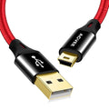 AGVEE 2 Pack 3.3ft Mini USB Cable, Braided Durable USB-A to Mini-B Charger by AGVEE