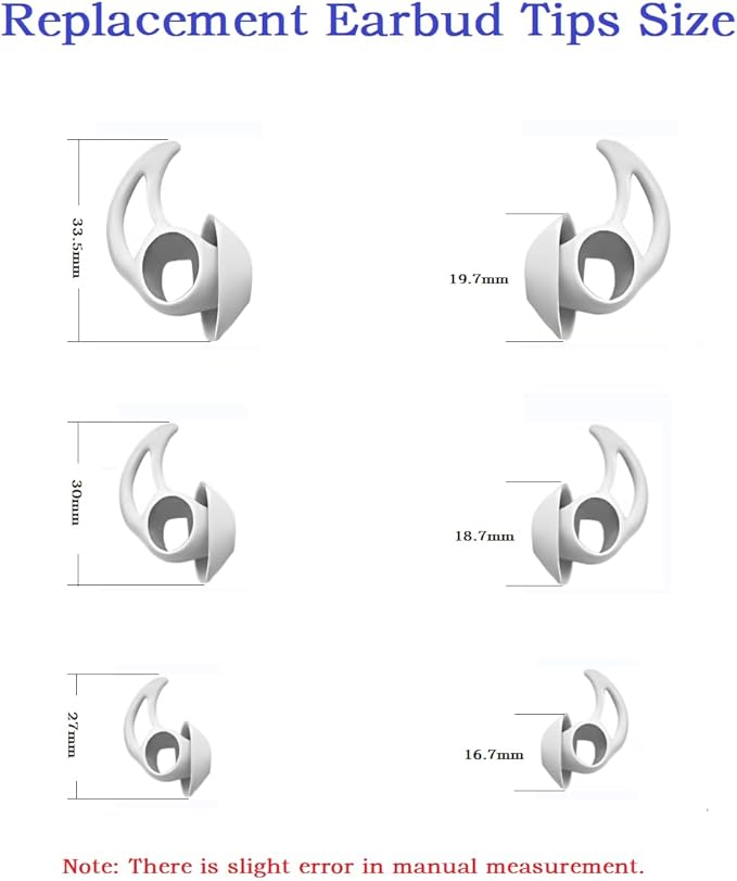 Silicone Earbud Tips 3 Pairs Small Eartips Compatible - Image 4