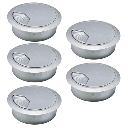 5 Pcs Desk Grommet 2" / 50 mm, Desk Cord Hole Cover, Cable Grommet ABS Plastic by EASYEAH