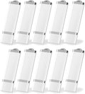 KEXIN 10 Pack 1GB Flash Drive USB 2.0 Flash Drive Pen Drive Memory Stick White by Home