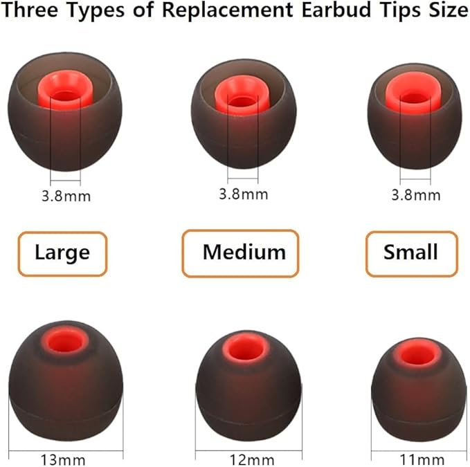 Earbud Replacement Tips Silicone Earbud Tips Headphone Earbud Tips Ear Gels Fit - Image 3