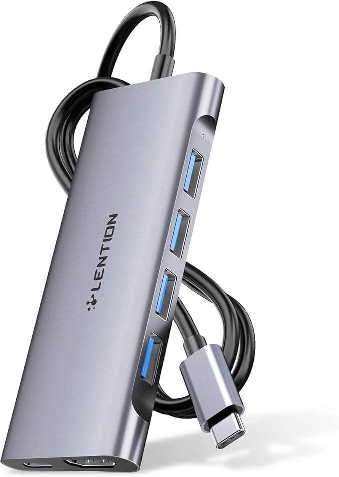 LENTION 3.3FT Long Cable USB C Multiport Hub by LENTION