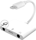COVS Lightning to Microphone Audio Adapter, Upgraded 3 in 1 Dual 3.5mm by COVS