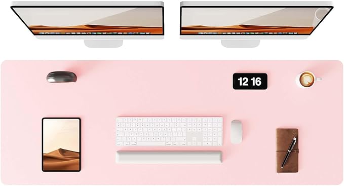 YSAGi Leather Desk Pad Protector, Office Desk Mat, Large Mouse Pad, Non-Slip PU by YSAGi