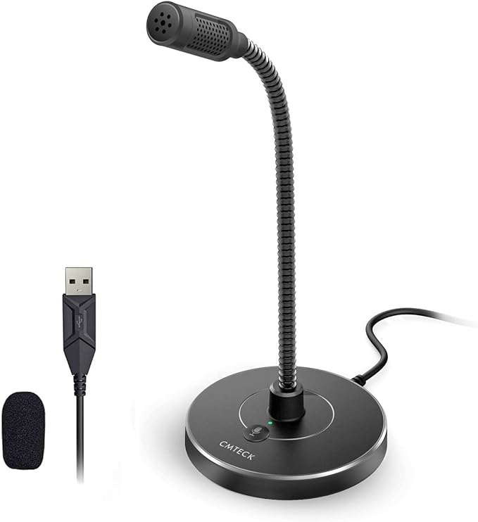 CMTECK USB Computer Microphone G009, Noise-Cancelling Recording Desktop Mic by CMTECK