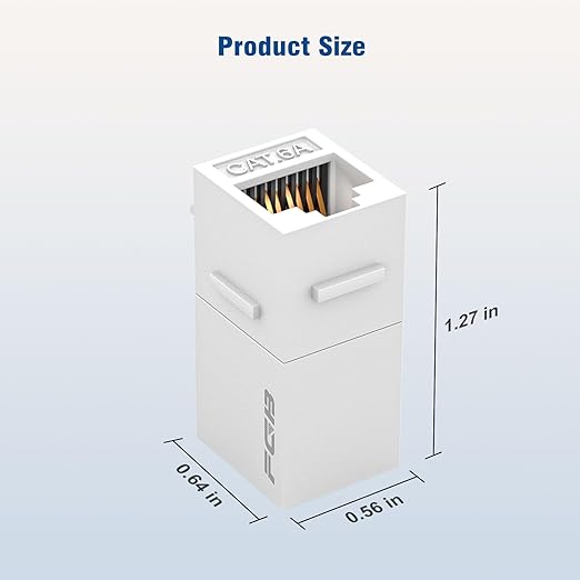 FGB 10 Gbps CAT6A RJ45 Keystone Coupler 25-Pack, Ethernet Keystone Jack - Image 7