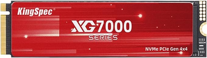 KingSpec XG7000 512GB NVMe SSD PCIe 4.0-7400MB/s Read Speed, 3D TLC NAND M.2 by KingSpec