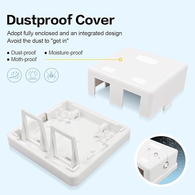 Keystone Jack Surface Desk Mount/Wall Mount Box - Image 3