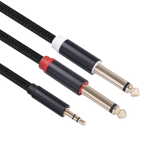 3.5mm to Dual 1/4 Adapter 1/8 to 6.35mm TS Mono Audio Cable Stereo Breakout - Image 6