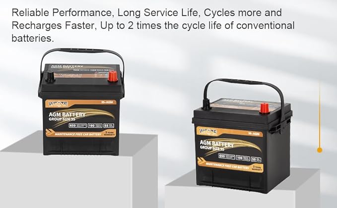 Weize Platinum AGM Battery BCI Group 35 Automotive Battery, 36 Months Warranty - Image 8