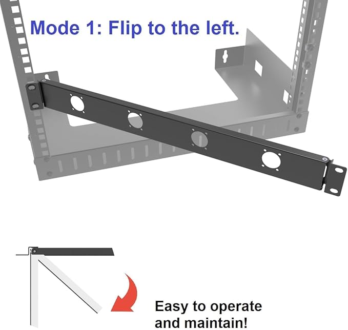 1U Hinged 4D Rack Panel 4 D-Series XLR HDMI Audio Rack Mount Panel - Image 3