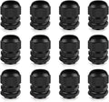 Cable Gland 12 Pack 3/4" NPT Waterproof Adjustable Connector Strain Relief Cord by CGELE
