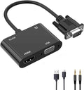 VGA to HDMI VGA Audio Video Cable Adapter Converter Splitter by WJBCNEENT