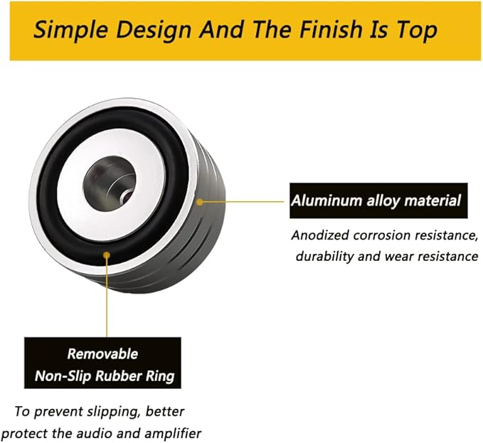 Tertullus 4 Sets High-End HiFi Aluminum Speaker Feet, Shock Base Pad Spikes - Image 5