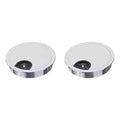 2 Pack Desk Grommet 2-3/8 Inch 60mm, Zinc Alloy Computer Desk Wire Hole Cover by Unknown