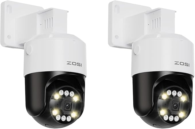 ZOSI 2 x C296 5MP 3K PoE PT Add-on Camera Outdoor by ZOSI