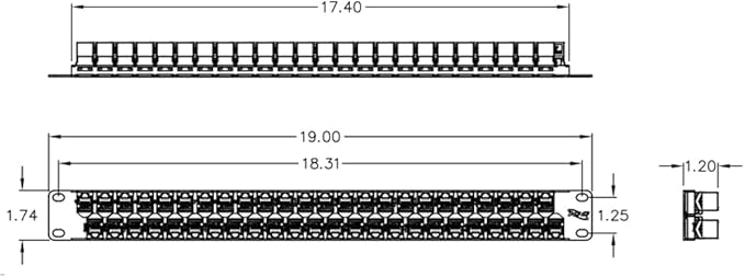 ICC CAT6 Feed-Through Patch Panel, 48 Port, 1U Rackmount, RJ45 Ethernet Patch - Image 8