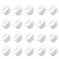 20Pcs Desk Grommet, 3/4" White Silicone Cord Hole Cover, Flexible Rubber Wire by EASYEAH