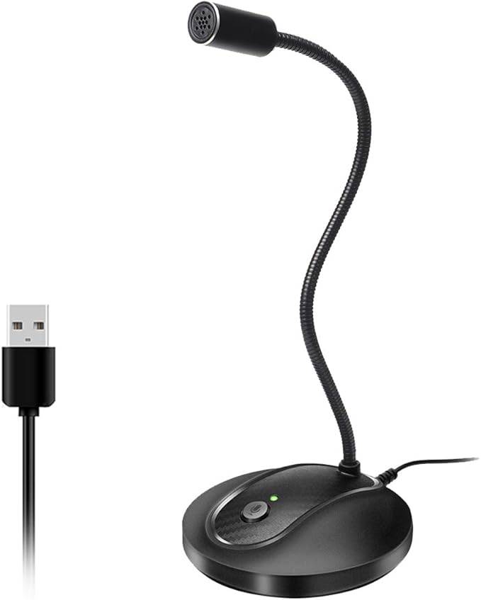 JOUNIVO USB Microphone, 360 Degree Adjustable Gooseneck Design, Mute Button & by JOUNIVO