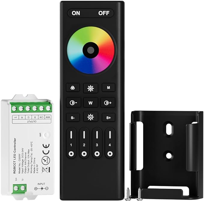 BTF-LIGHTING 5050SMD FCOB COB RGBCCT RF 2.4GHz Wireless Remote RC03RFB & C05RF by BTF-LIGHTING