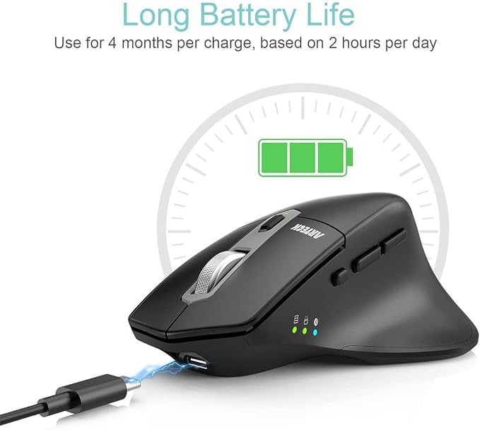 Arteck Multi-Device Wireless Bluetooth Mouse - Image 5