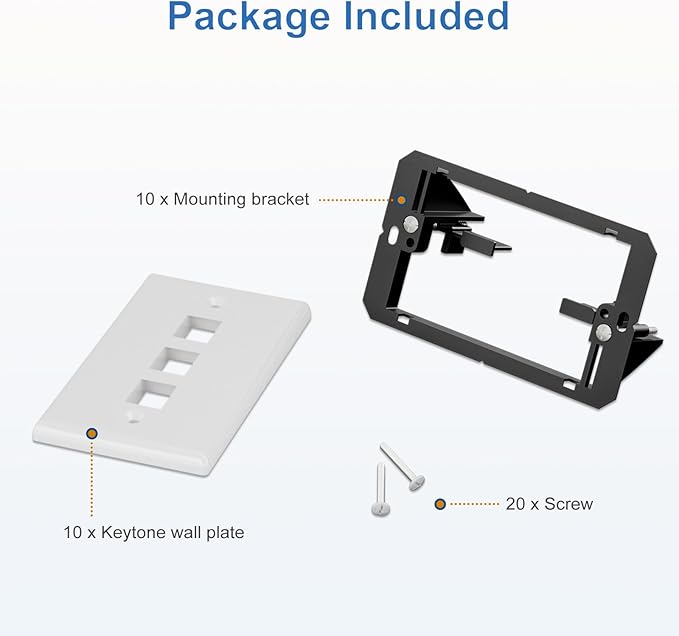 FGB 3-Port Keystone Wall Plate, - Image 5