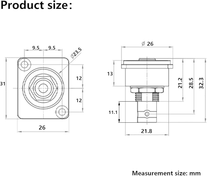 PENGLIN BNC Panel Mount Connector, D-Type BNC Pass-Through Connector, BNC - Image 5