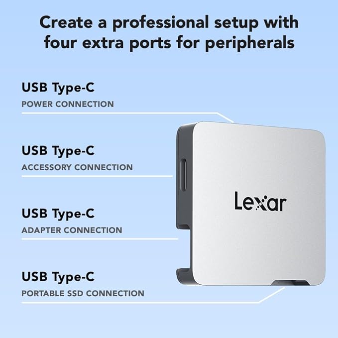 Lexar Professional Go Portable Hub, Four Type-C Ports, USB 3.2 Gen 2, - Image 3