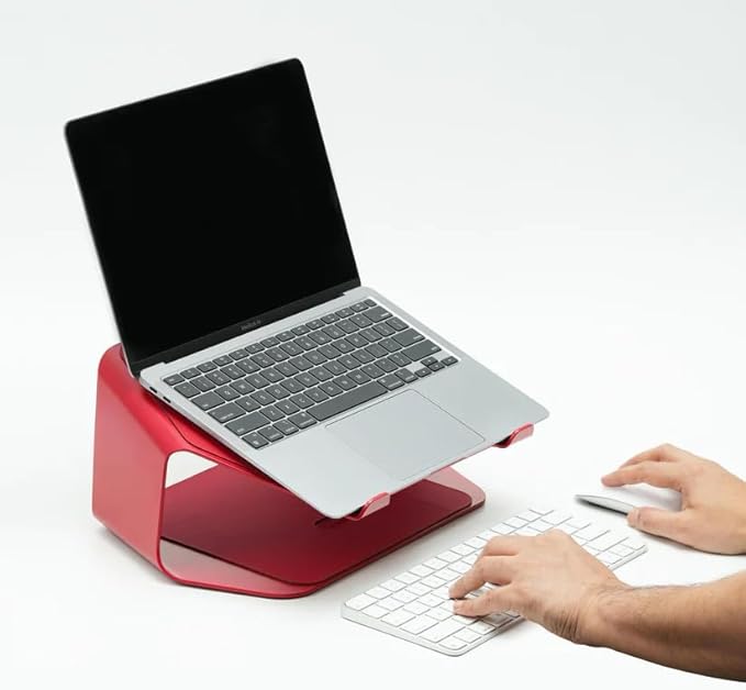NUMIN Facet Laptop Station Red | Laptop Tabletop Stand Tall Height Ventilated | - Image 5