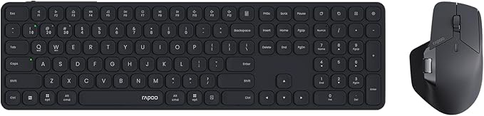Rapoo 9560M Wireless Keyboard and Mouse Combo, Blade-Series E9550L 110-Key by Rapoo
