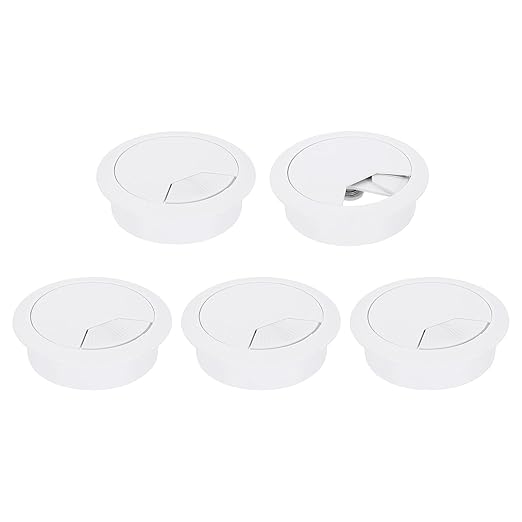 uxcell 5 Pcs 53mm Desk Grommet, Plastic Cable Hole Cover, Wire Cord Cable by uxcell