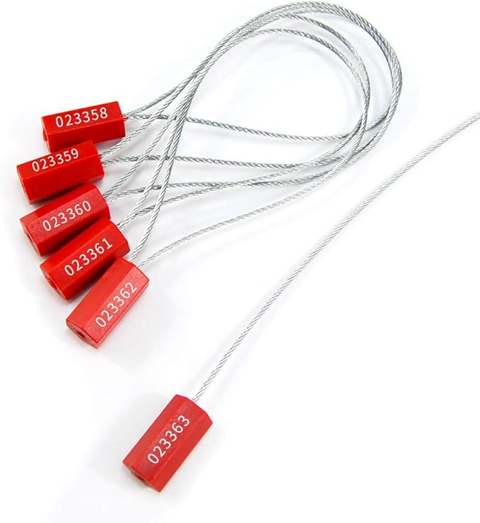 Leadseals 500 Red Security Cable Seals Metal Truck Trailer Seals Tamper Proof - Image 8