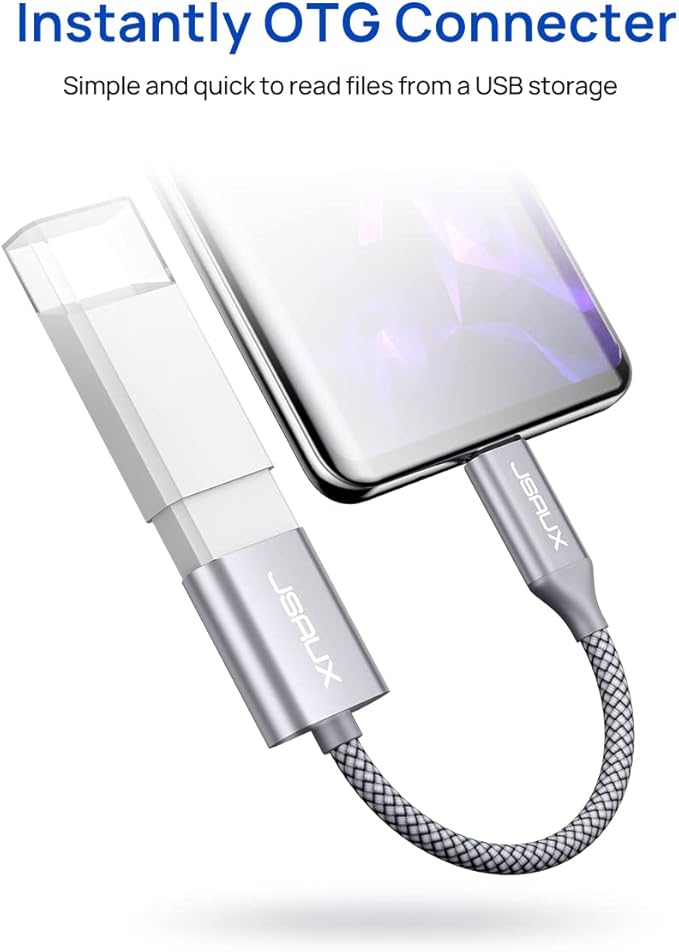 JSAUX USB C to USB Adapter, USB Type C Male to USB 3.0 Female OTG Cable - Image 5