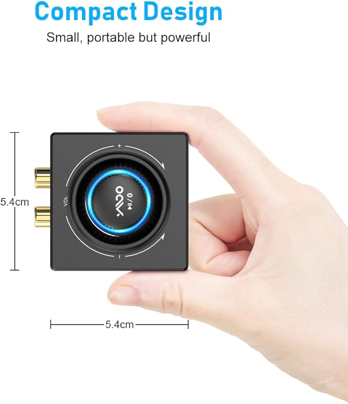 YMOO B06T3 Bluetooth 5.3 Receiver, 100ft RCA Bluetooth Audio Adapter - Image 4