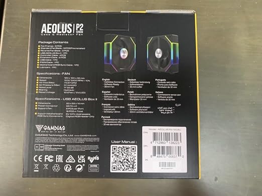 GAMDIAS Aeolus P2-1203U 120mm ARGB PWM Fan, Include Reverse Fan Blade x3 - Image 13