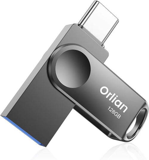 128GB USB C Flash Drive, Dual Drive USB 3.0 and Type C Thumb Drive Up to by Orlian