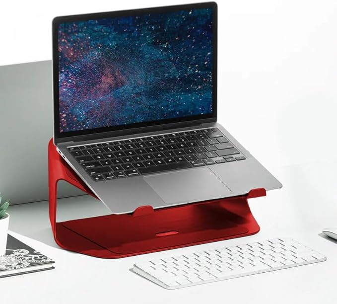 NUMIN Facet Laptop Station Red | Laptop Tabletop Stand Tall Height Ventilated | - Image 6