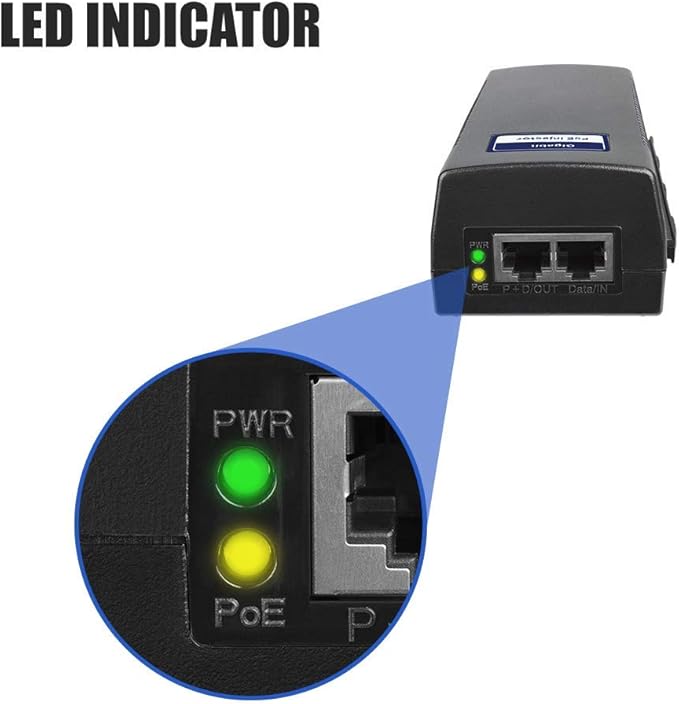 BV-Tech Gigabit Power Over Ethernet PoE+ Injector | 30W | Plug & Play | up to - Image 5