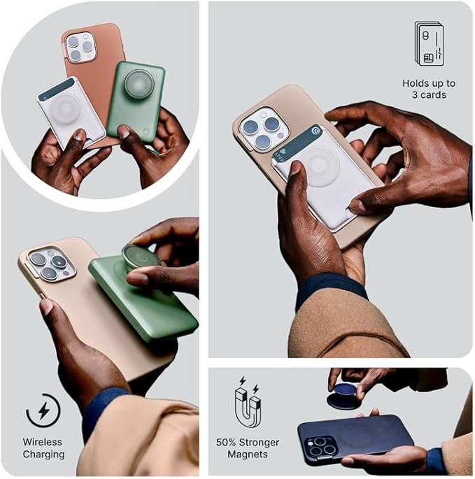 PopSockets iPhone 15 Case with Round Phone Grip Compatible with MagSafe - Image 6