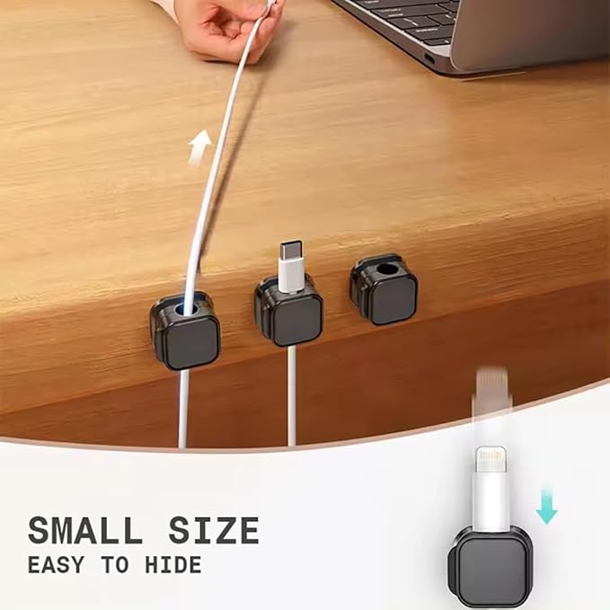 Generic 6 Pack Magnetic Cord Holder, Adhesive Wire Organizer, Under Desk Cable - Image 4