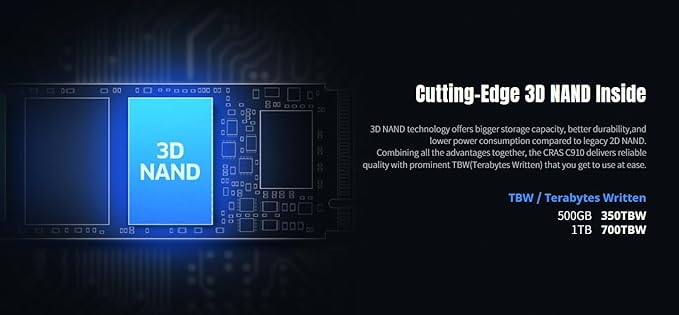 KLEVV CRAS C910 500GB M.2 2280 NVMe PCIe Gen4x4 Laptop & Desktop Internal SSD - Image 6