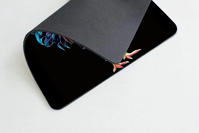 Square Mouse Pad Colorful Rooster-1, Gaming Mouse Pads - Image 4