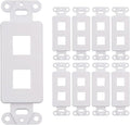 10 Pack Keystone Wall Plate 2 Port, Cat6 Cat5, Home & Office Installations by SATMAXIMUM