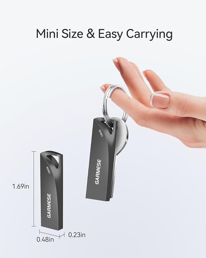 128GB USB 3.0 Flash Drive, Waterproof Metal USB Memory Stick, Slim Thumb Drive - Image 6