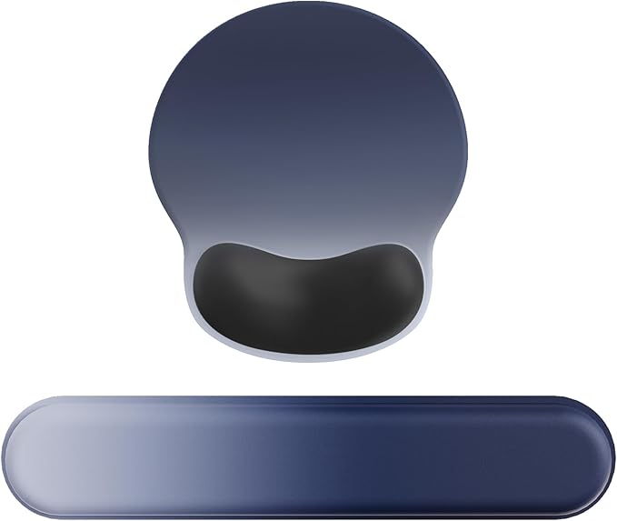 Ergonomic Mouse Pad Wrist Support Set, Memory Foam Keyboard Wrist Rest Set by Laborio